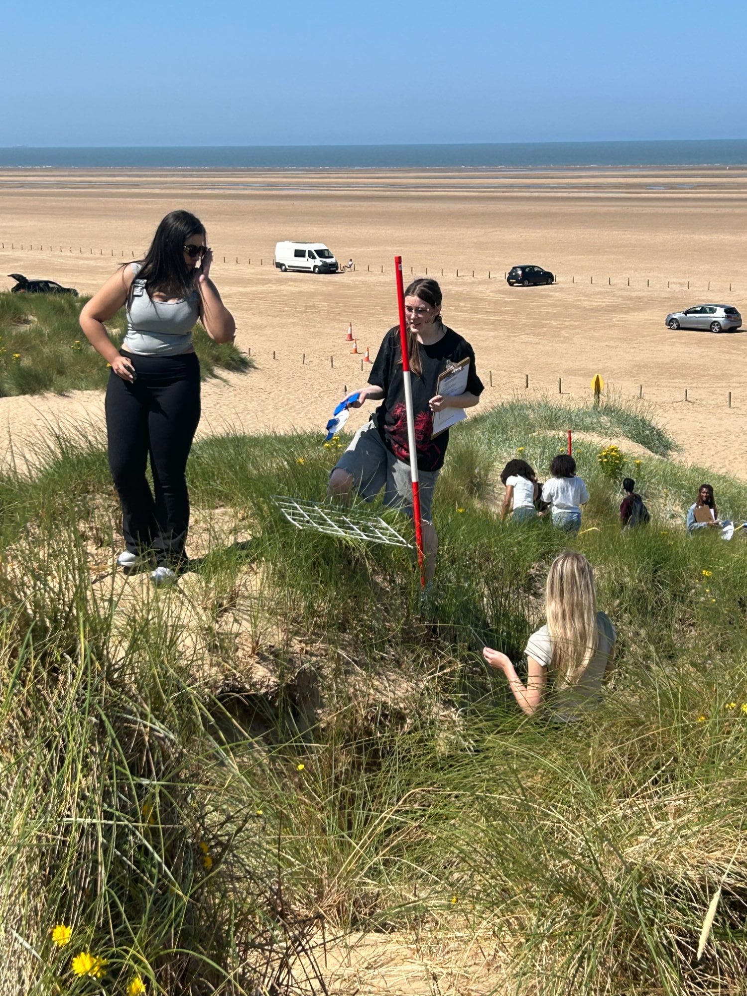 Image of students at Ainsdale Beach