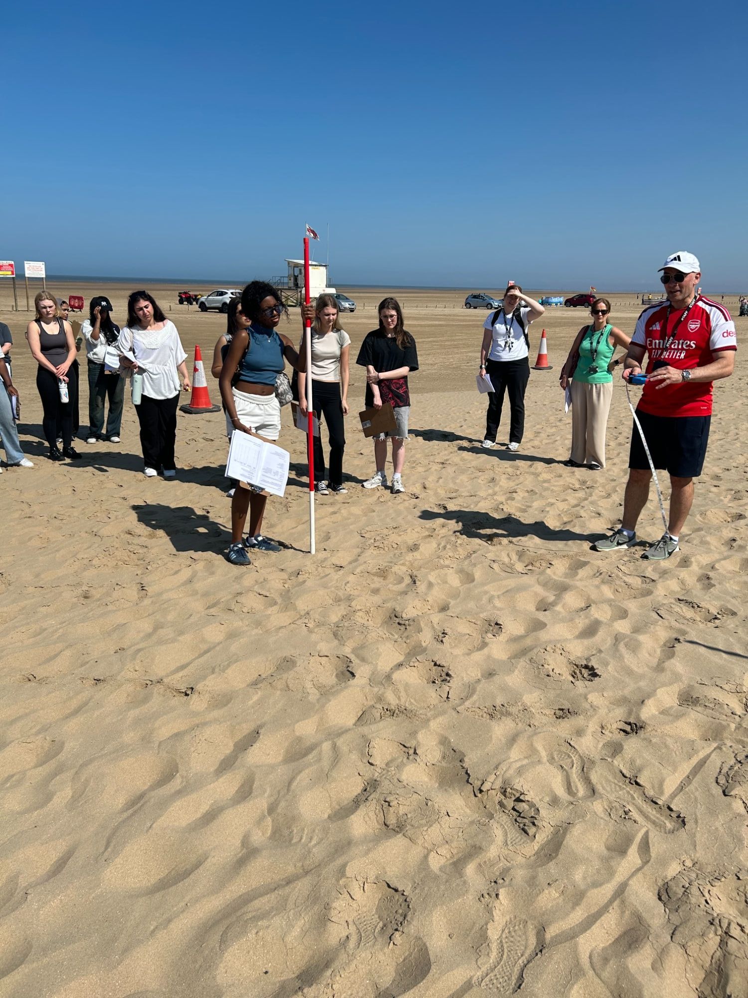 Image of students at Ainsdale Beach