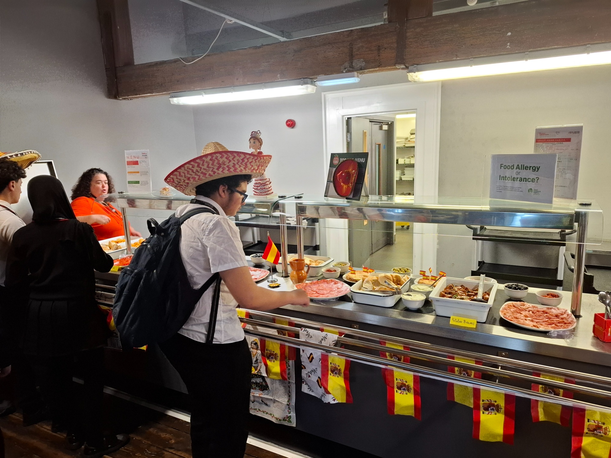 Image of students enjoying their tapas food
