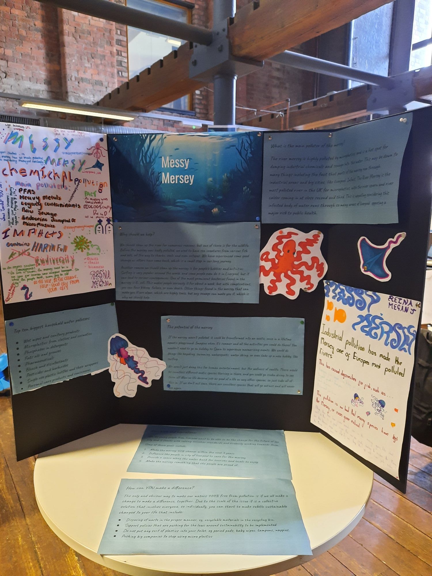 Image of students UN Goals project.